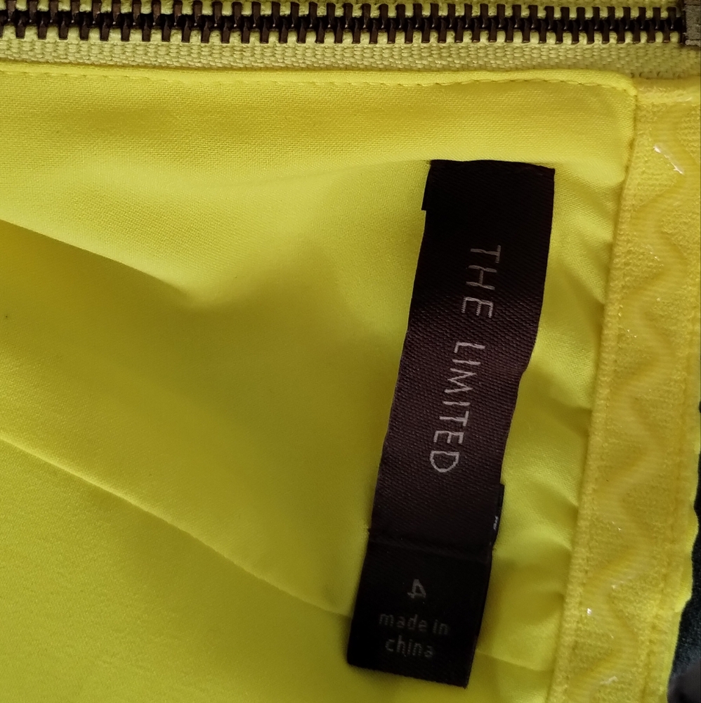 The Limited , Size 4, Yellow/ Gold Strapless Dress